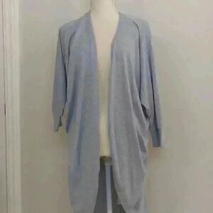 📷🏷️🆕 S/M Women's Heather Grey High Low Cardigan with Half Sleeves